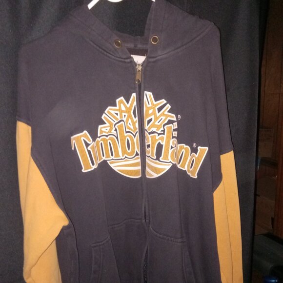 Timberland Other - RARE TIMBERLAND XL VINTAGE BLACK & YELLOW HOODIE